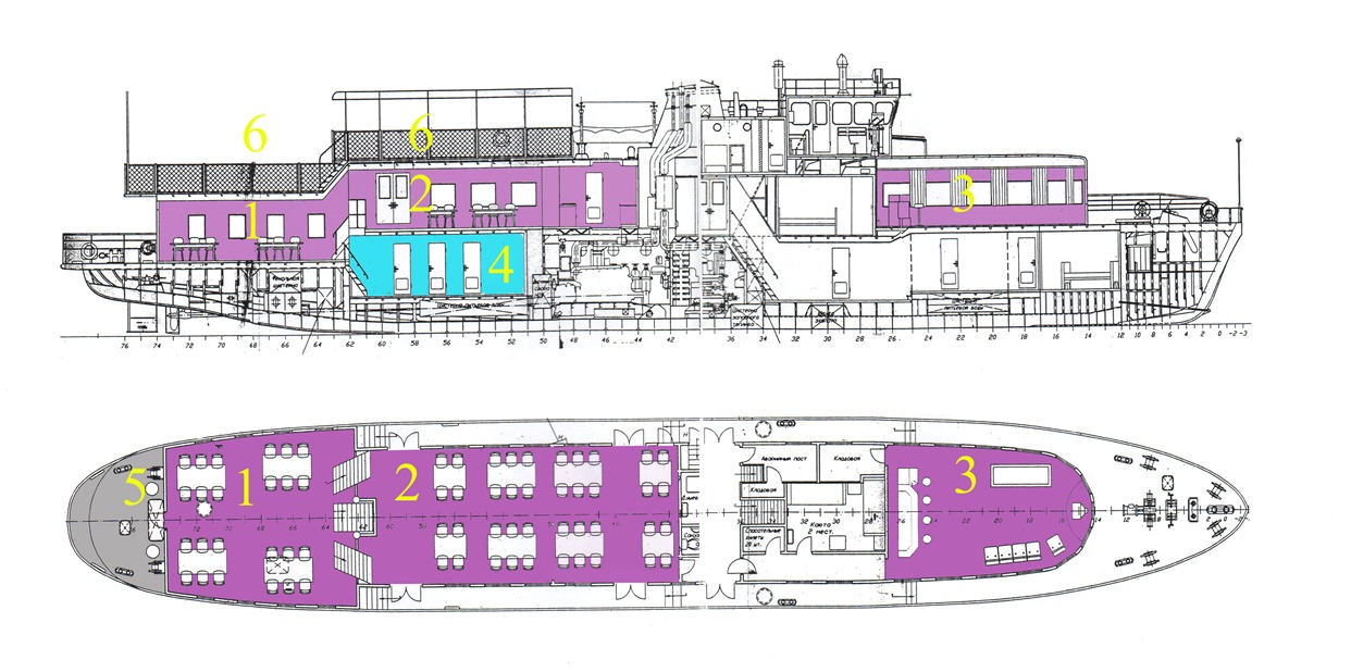 План палуб судна ледового класса 